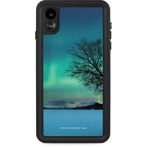 StockTrek Aurora Borealis over a lake in Norway iPhone XR Waterproof Case