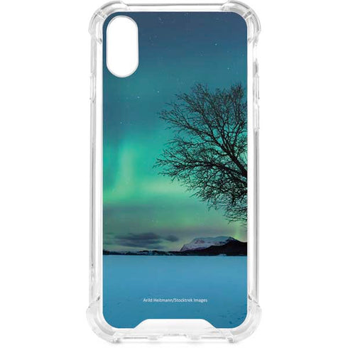 StockTrek Aurora Borealis over a lake in Norway iPhone XS Clear Case