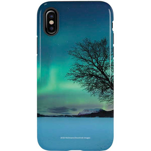 StockTrek Aurora Borealis over a lake in Norway iPhone XS Pro Case