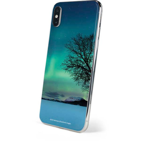 StockTrek Aurora Borealis over a lake in Norway iPhone XS Skin