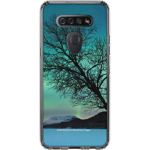 StockTrek Aurora Borealis over a lake in Norway LG K51/Q51 Clear Case