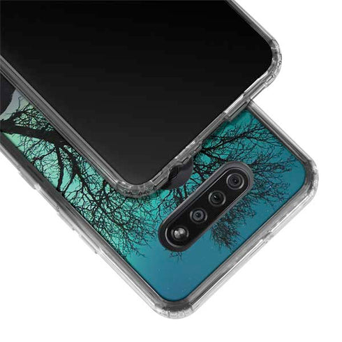 StockTrek Aurora Borealis over a lake in Norway LG K51/Q51 Clear Case
