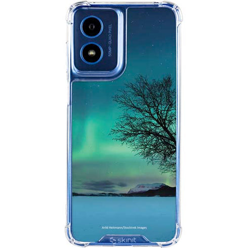 StockTrek Aurora Borealis over a lake in Norway Moto G 5G (2024) Clear Case