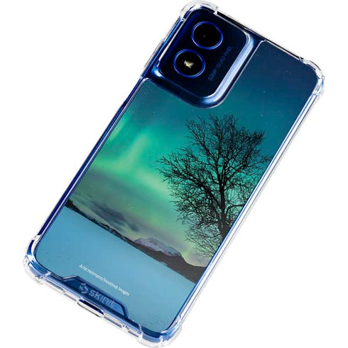 StockTrek Aurora Borealis over a lake in Norway Moto G 5G (2024) Clear Case