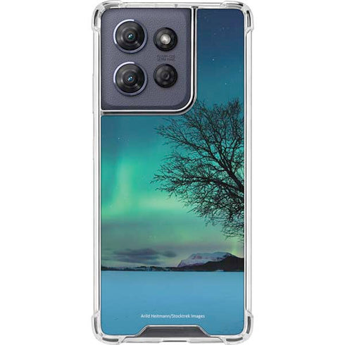 StockTrek Aurora Borealis over a lake in Norway Moto G Play 5G (2025) Clear Case