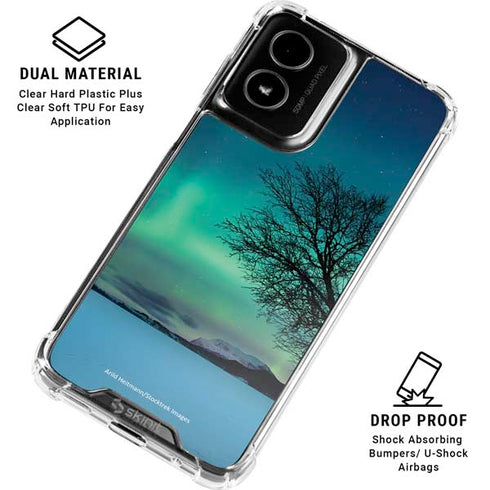 StockTrek Aurora Borealis over a lake in Norway Moto G Power 5G (2024) Clear Case