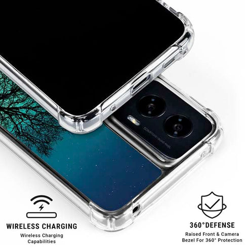 StockTrek Aurora Borealis over a lake in Norway Moto G Power 5G (2024) Clear Case