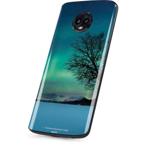 StockTrek Aurora Borealis over a lake in Norway Moto G6 Skin