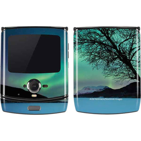 StockTrek Aurora Borealis over a lake in Norway Motorola RAZR Skin