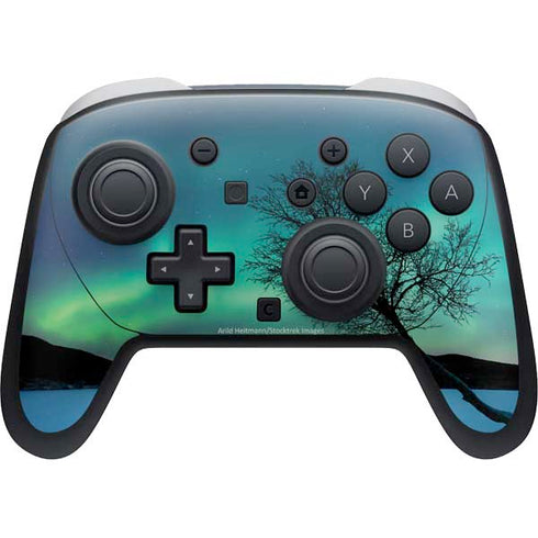 StockTrek Aurora Borealis over a lake in Norway Nintendo Switch 2 (2025) Pro Controller Skin
