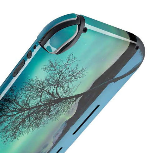 StockTrek Aurora Borealis over a lake in Norway Nintendo Switch Lite Skin