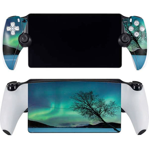 StockTrek Aurora Borealis over a lake in Norway PlayStation Portal Remote Player Skin