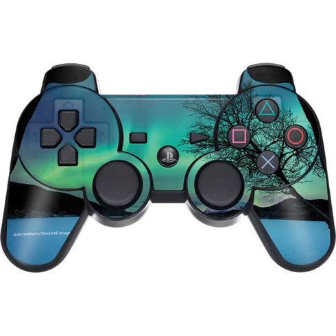 StockTrek Aurora Borealis over a lake in Norway PS3 Dual Shock wireless controller Skin