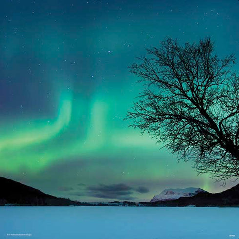 StockTrek Aurora Borealis over a lake in Norway PS4 Slim Skin