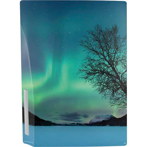 StockTrek Aurora Borealis over a lake in Norway PS5 Console Skin