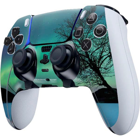 StockTrek Aurora Borealis over a lake in Norway PS5 DualSense Edge Pro Controller Skin