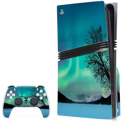 StockTrek Aurora Borealis over a lake in Norway PS5 Pro Disk Bundle Skin