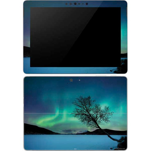 StockTrek Aurora Borealis over a lake in Norway Surface Go Skin