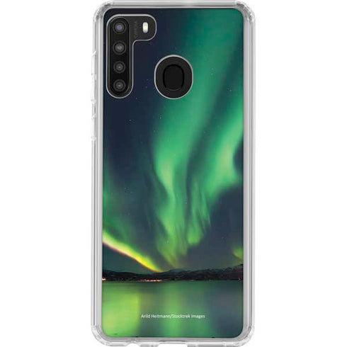 StockTrek Aurora Borealis Over Tjeldsundet in Norway Galaxy A21 Clear Case