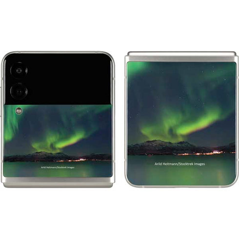 StockTrek Aurora Borealis Over Tjeldsundet in Norway Galaxy Z Flip3 5G Skin