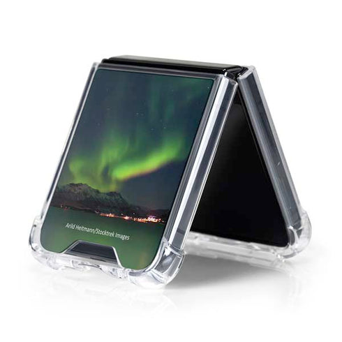 StockTrek Aurora Borealis Over Tjeldsundet in Norway Galaxy Z Flip5 5G Clear Case
