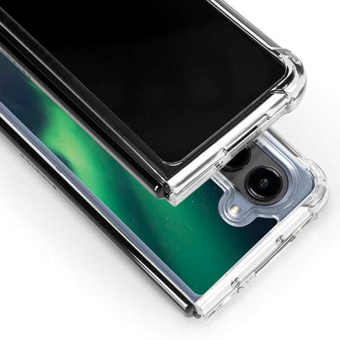 StockTrek Aurora Borealis Over Tjeldsundet in Norway Galaxy Z Fold5 5G Clear Case
