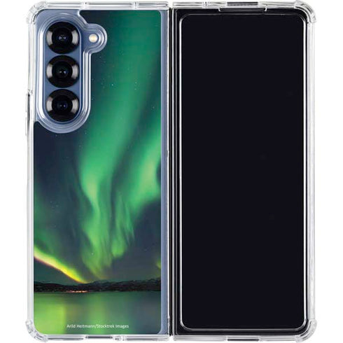 StockTrek Aurora Borealis Over Tjeldsundet in Norway Galaxy Z Fold6 Clear Case