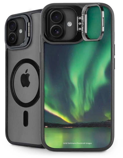 StockTrek Aurora Borealis Over Tjeldsundet in Norway iPhone 16 Plus Kickstand Case