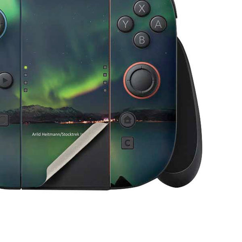 StockTrek Aurora Borealis Over Tjeldsundet in Norway Nintendo Switch 2 (2025) Joy-Con Controller Skin