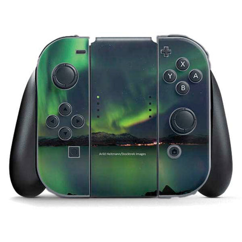 StockTrek Aurora Borealis Over Tjeldsundet in Norway Nintendo Switch (2017-2021) Joy-Con Controller Skin