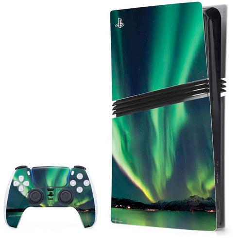 StockTrek Aurora Borealis Over Tjeldsundet in Norway PS5 Pro Bundle Skin