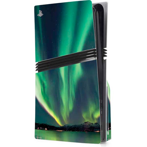 StockTrek Aurora Borealis Over Tjeldsundet in Norway PS5 Pro Disk Console Skin