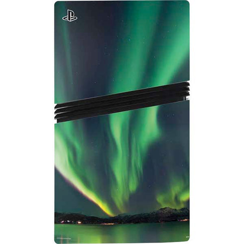 StockTrek Aurora Borealis Over Tjeldsundet in Norway PS5 Pro Disk Console Skin