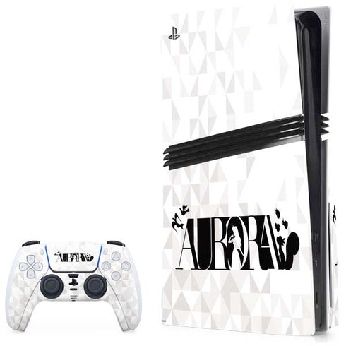 Disney Princess Aurora Chromatic PS5 Pro Disk Bundle Skin