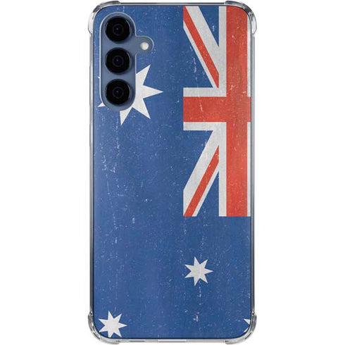 Australia Flag Distressed Galaxy A55 5G Clear Case
