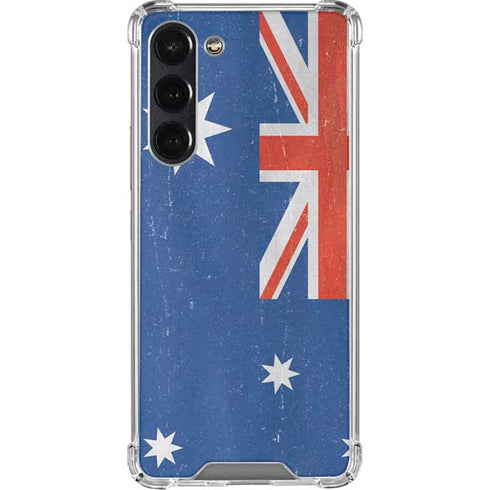 Australia Flag Distressed Galaxy S24 FE Clear Case