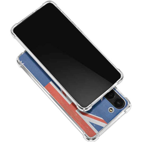 Australia Flag Distressed Galaxy S24 FE Clear Case
