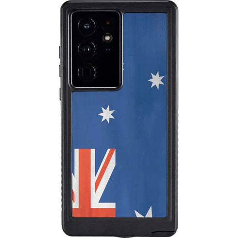 Australia Flag Distressed Galaxy S24 Ultra Waterproof Case