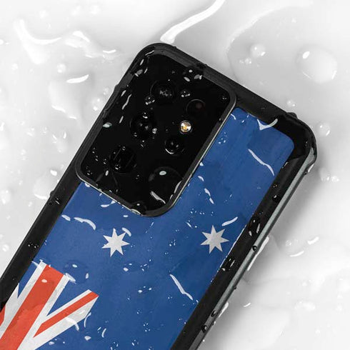 Australia Flag Distressed Galaxy S24 Ultra Waterproof Case