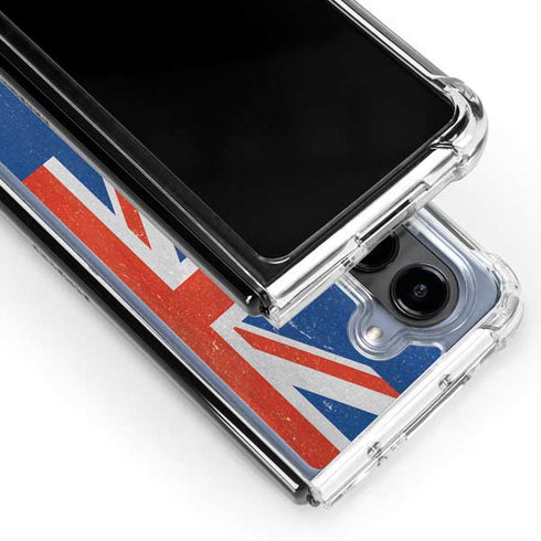 Australia Flag Distressed Galaxy Z Fold5 5G Clear Case