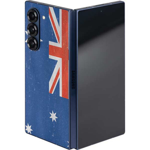 Australia Flag Distressed Galaxy Z Fold6 Skin
