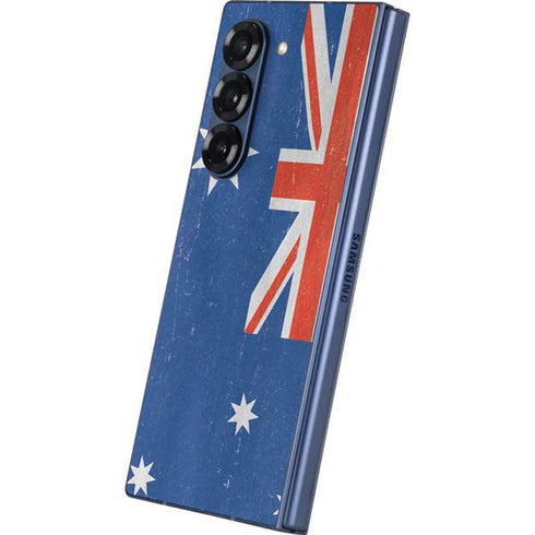 Australia Flag Distressed Galaxy Z Fold6 Skin