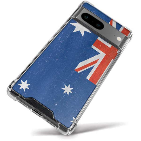 Australia Flag Distressed Google Pixel 8a Clear Case