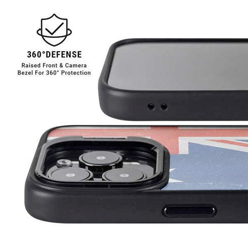 Australia Flag Distressed iPhone 14 Pro Max Kickstand Case