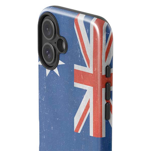 Australia Flag Distressed iPhone 16 Plus Impact Case