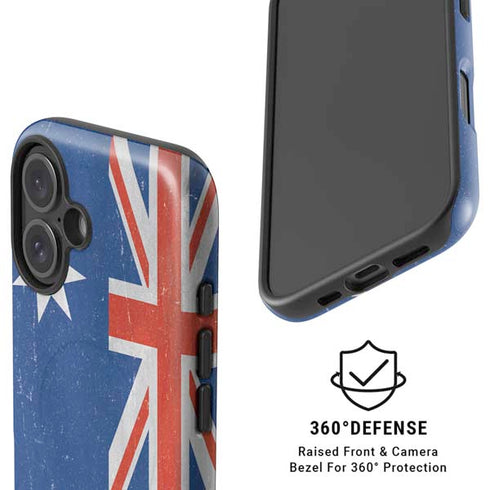 Australia Flag Distressed iPhone 16 Plus Magsafe Impact Case