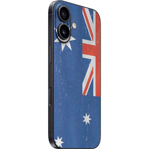 Australia Flag Distressed iPhone 16 Plus Skin