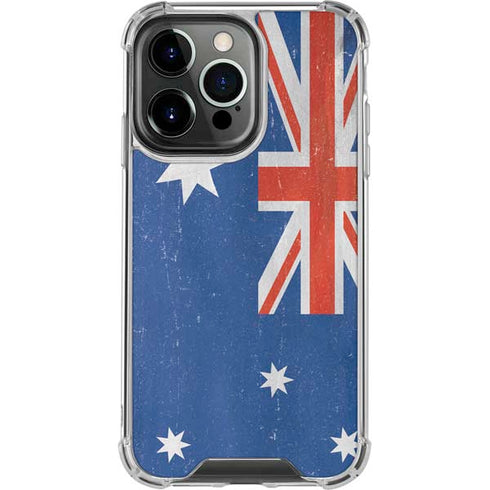 Australia Flag Distressed iPhone 16 Pro Clear Case