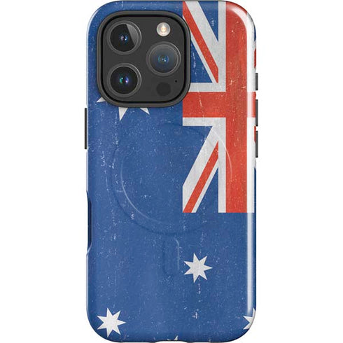 Australia Flag Distressed iPhone 16 Pro Magsafe Impact Case