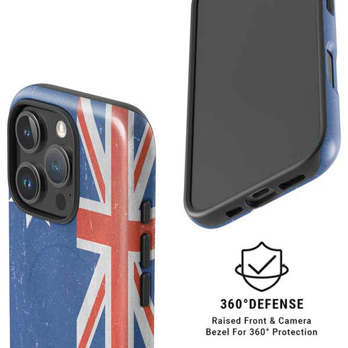 Australia Flag Distressed iPhone 16 Pro Magsafe Impact Case